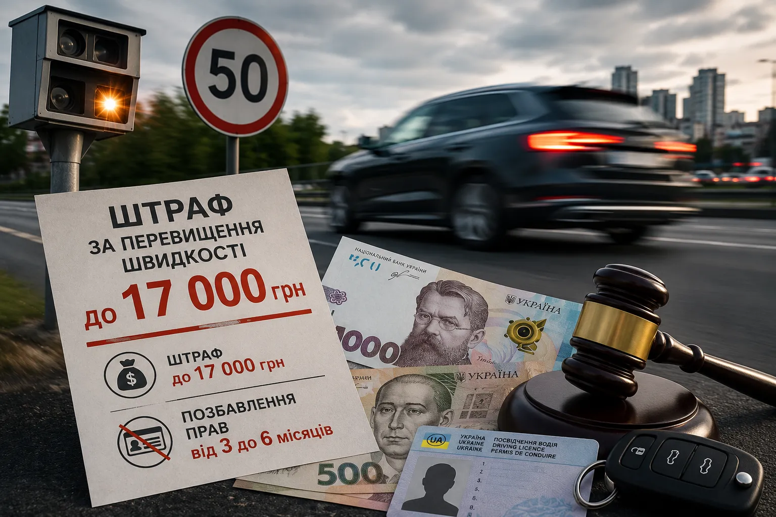 До 17 тисяч гривень за швидкість — які зміни готують для водіїв